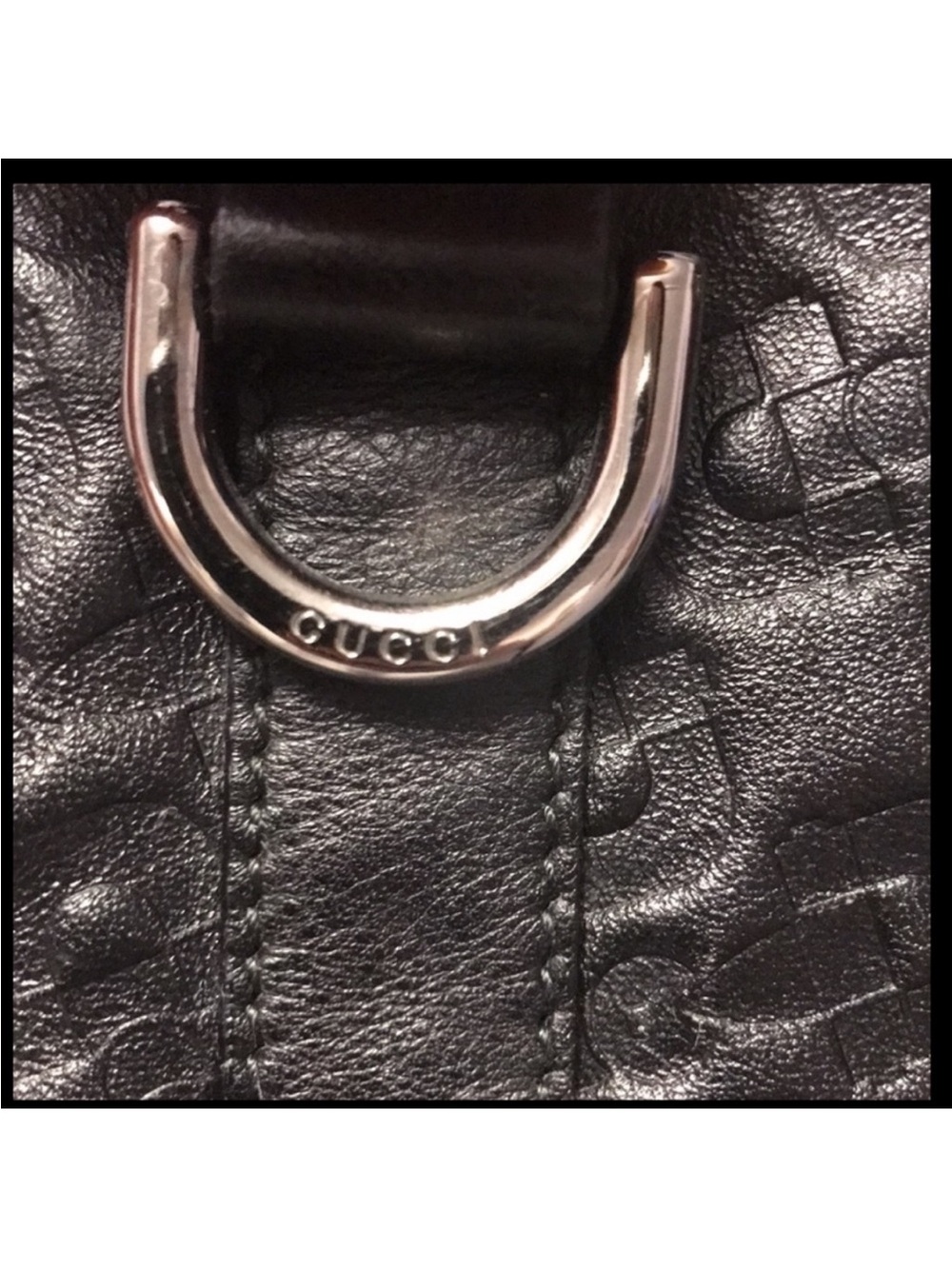 Authentic Gucci Abby convertible tote black leather horsebit - Picture 9 of 16